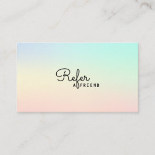 Carte De Référencement Moderne Pastel Shades