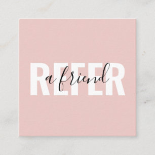 Carte De Référencement Moderne rose rose blanc noir recommander un ami