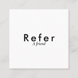 Carte De Référencement Moderne simple noir et blanc