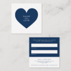 Navy Blue Heart Minimalist Partagez votre amour