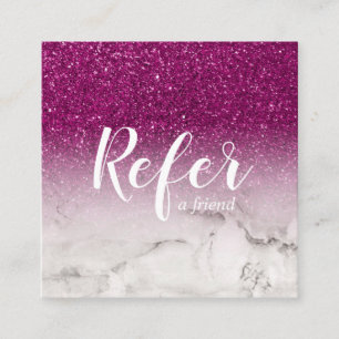 Carte De Référencement Ombre glam chic en marbre et Parties scintillant v