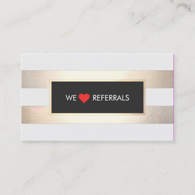 Carte De Référencement Orientation vers FAUX Gold et Black Red Heart (Devant)