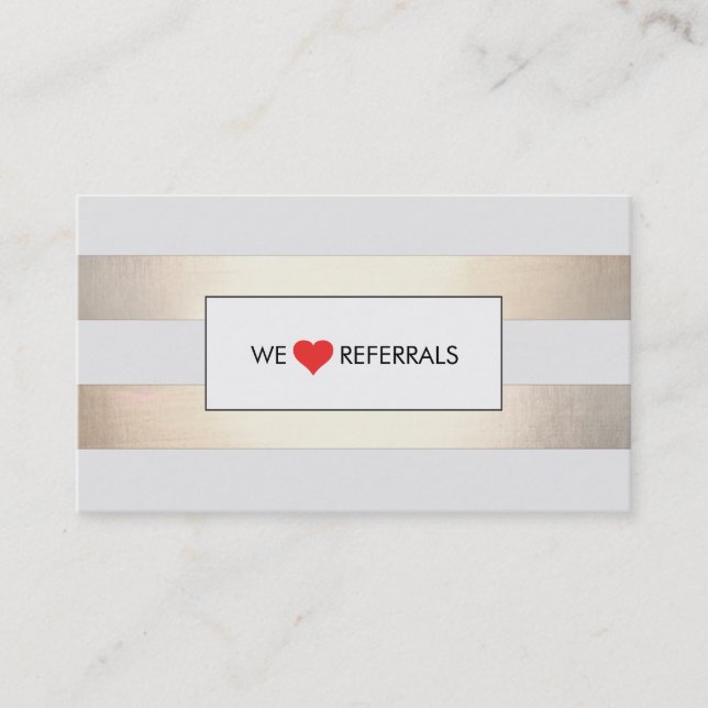 Carte De Référencement Orientation vers FAUX Gold et Black Red Heart (Devant)