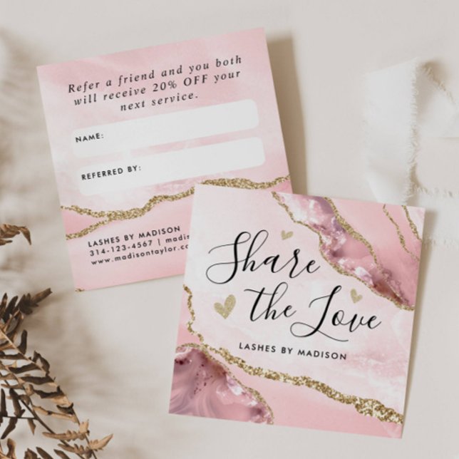 Carte De Référencement Parties scintillant en marbre rose vif Agate chic  (Créateur téléchargé)