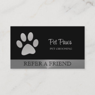 Carte De Référencement Paw Chien Argent sur le service Grossiste pour Ani