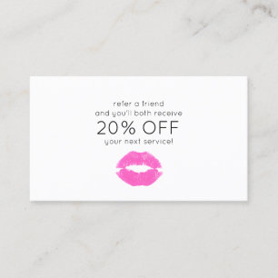 Carte De Référencement Pink Lipstick Kiss Beauté Renvoi client