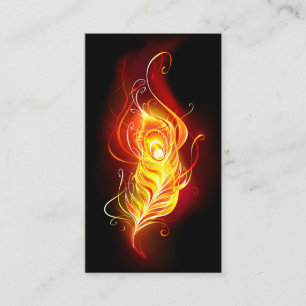 Carte De Référencement Plume de paon de feu