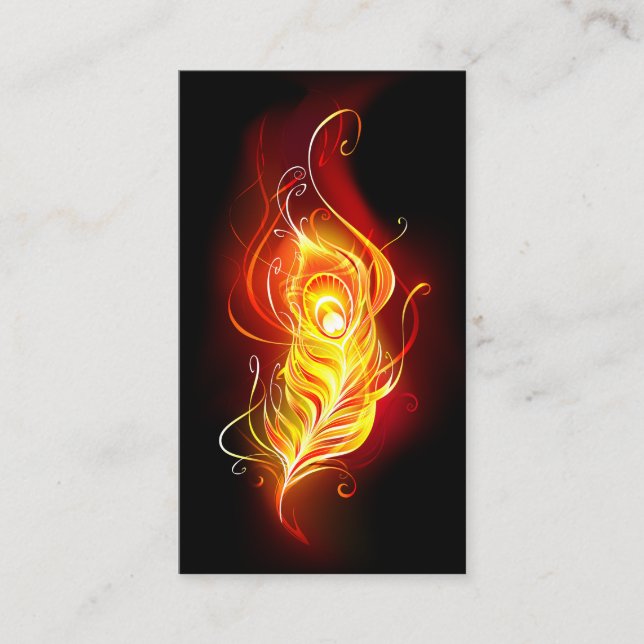 Carte De Référencement Plume de paon de feu (Devant)