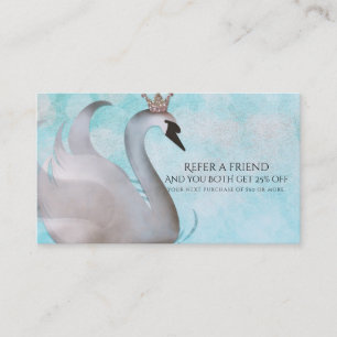 Carte De Référencement Princesse des cygnes Conte de fées Réferer un ami