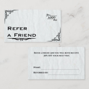 Carte De Référencement Professionnel de la recommandation d'amis pour les