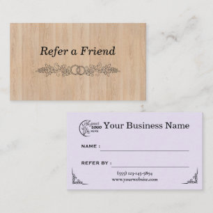 Carte De Référencement Professionnel de l'entreprise moderne Référer un a