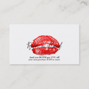 Carte De Référencement Red Lips Kiss Maquillage beauté Glam recommander u