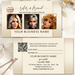Carte De Référencement Référer un logo d'ami QR Code Portefeuille photo
