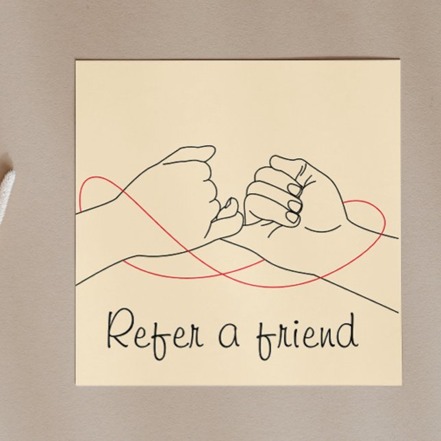 Carte De Référencement Référez Un Ami Branché Peach Pastels (Refer A Friend Trendy Light Peach Pastels Referral Card)
