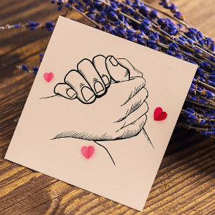 Carte De Référencement Référez Un Ami Branché Peach Pastels Coeur