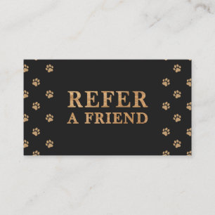 Carte De Référencement Référez un ami Soins de luxe modernes pour animaux