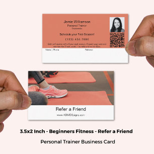 Carte De Référencement Référez un débutant de la forme amicale formateur 