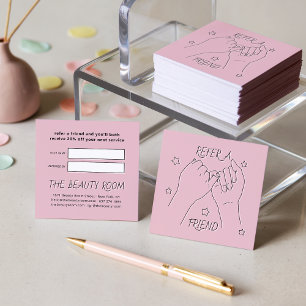 Carte De Référencement Référez-vous à l'illustration des mains mignonnes 