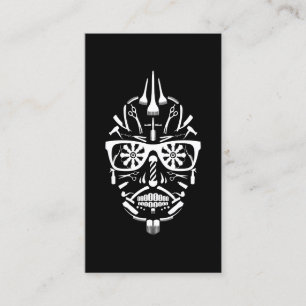 Carte De Référencement référez-vous un calavera de punk de coiffeur d'ami