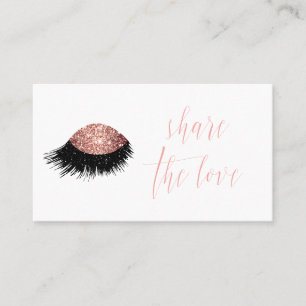 Carte De Référencement Rose Gold Parties scintillant Eye aiguillage