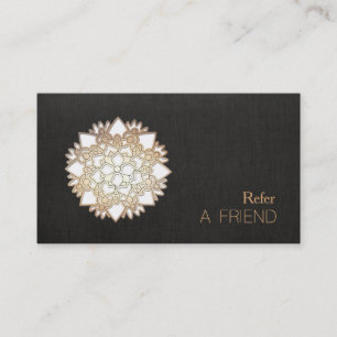 Carte De Référencement Salon aux fleurs de Lotus blanc et Spa de référenc