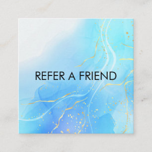 Carte De Référencement Salon de beauté en marbre moderne or élégant