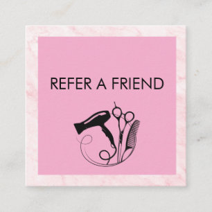Carte De Référencement Salon de beauté en marbre rose