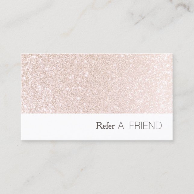 Carte De Référencement Salon de Parties scintillant rose aiguillage fidél (Devant)