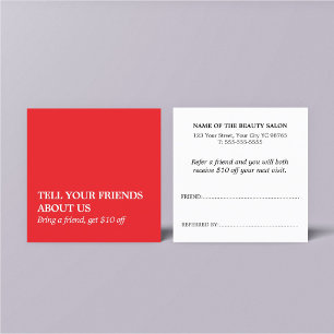 Carte De Référencement Salon élégant propre gras rouge blanc