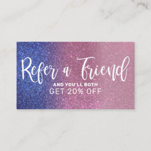 Carte De Référencement Sapphire Blue Rose Triple Parties scintillant Ombr