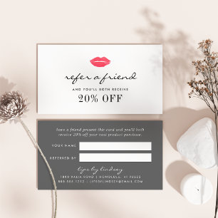 Carte De Référencement Scellé avec un baiser Beauty Business Referendum