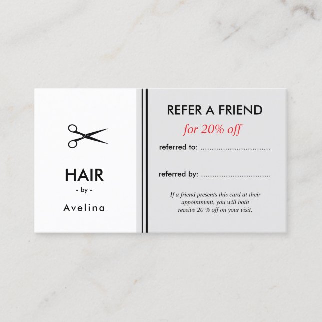 Carte De Référencement Simple elegant business light beauty salon (Devant)