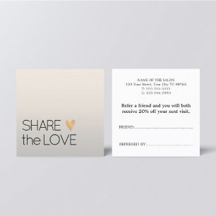Carte De Référencement Simple Elegant Faux Silver Gold Heart