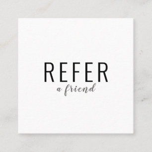 Carte De Référencement Simple Élégant Script Blanc