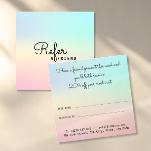Carte De Référencement Simple Moderne Professionnel Teintes Pastel