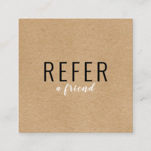 Carte De Référencement Simple Moderne Professionnelle Kraft Rustique