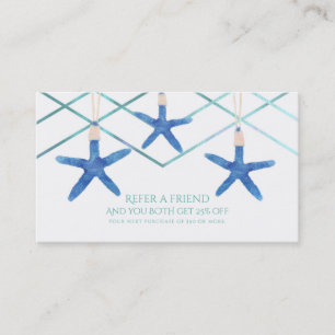 Carte De Référencement Starfish & Modern Lines Plage Référez-vous à une c