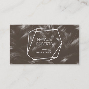 Carte De Référencement Styliste de cheveux Salon de beauté géométrique