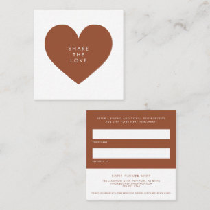 Carte De Référencement Terracotta Coeur Minimaliste Partager l'amour