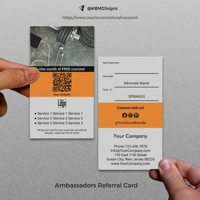 Carte De Référencement Transformer les clients loyaux en ambassadeurs (Turn Loyal Customers into Ambassadors Referral Card)