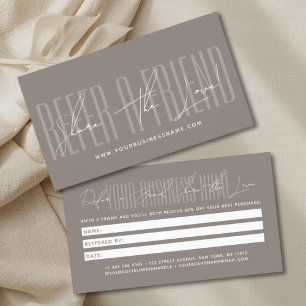 Carte De Référencement typographie de script moderne partager l'amour