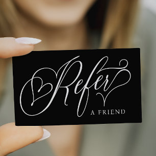 Carte De Référencement Typographie minimale en noir et blanc