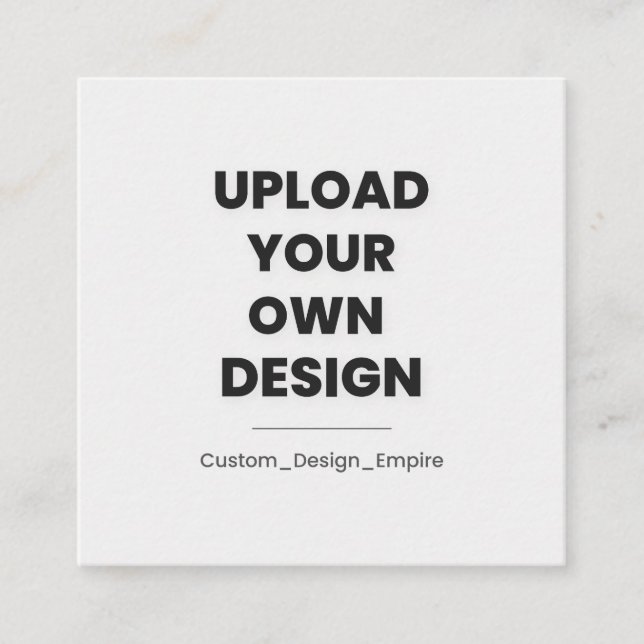 Carte De Référencement Upload Your Own Design Here | Custom Template (Devant)