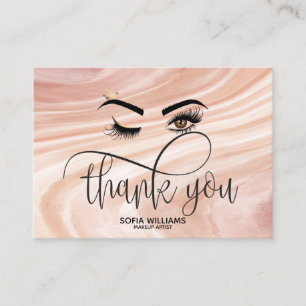 Carte De Référencement Wink Beautiful Brown Oeil poussiéreux rose post-so