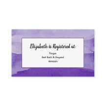 Carte de registre couleur d'eau violette
