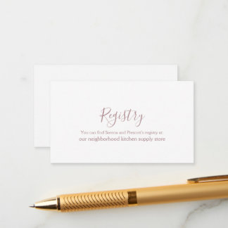 Carte de registre de cadeaux à calligraphie en or 