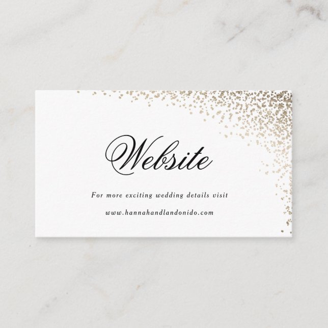 Carte de registre mariage de faux feuil d'or confe (Devant)