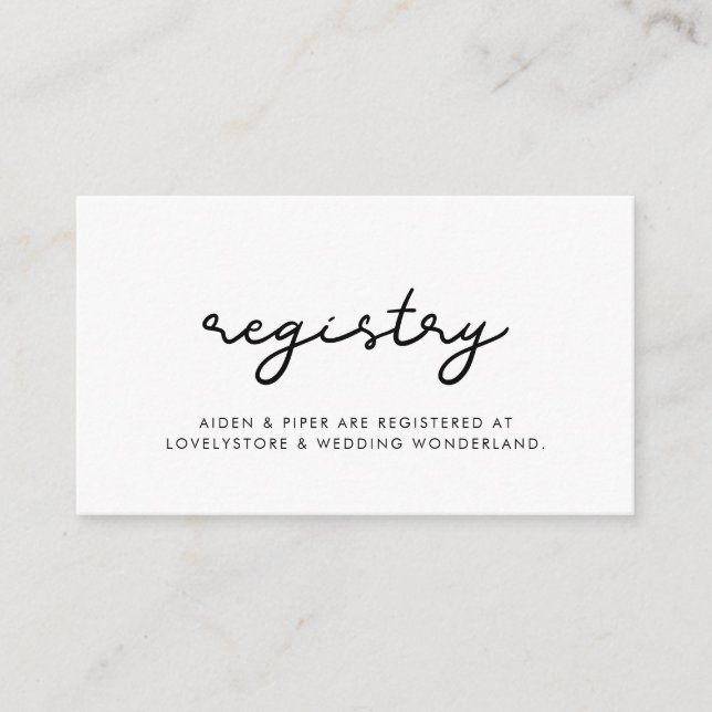 Carte de Registre mariage simple (Devant)