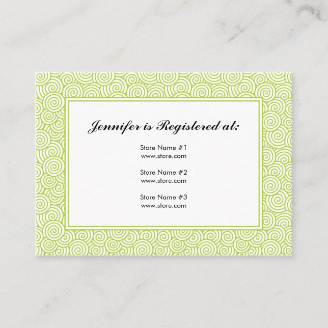 Carte de registre spirale - 3,5 po x 2,5 po (Devant)