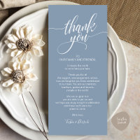 Carte de réglage du Merci du dîner de répétition